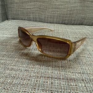 Dior Amber Brown Rectangular Sunglasses